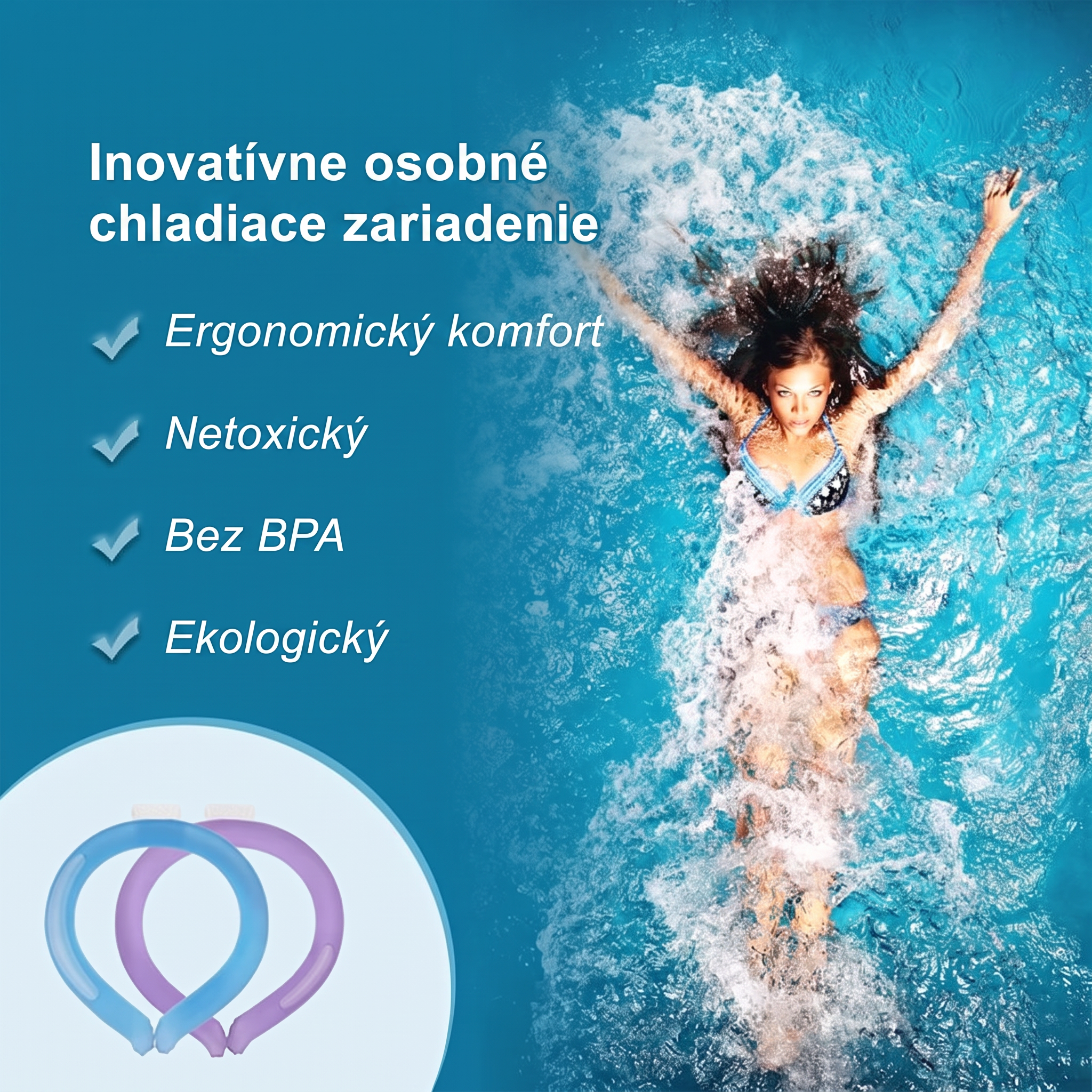 PKNEW® Opakovane použiteľný chladiaci nákrčník 💧