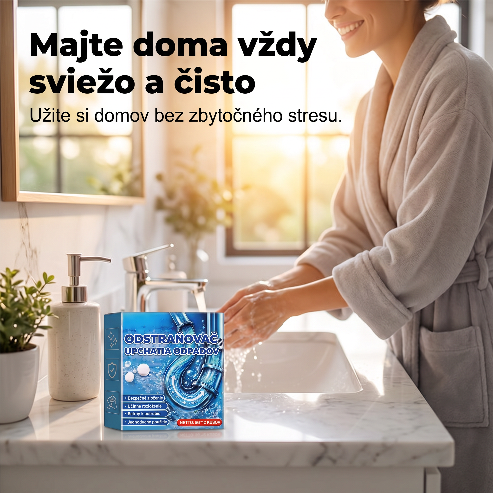 𝐏𝐊𝐍𝐄𝐖® Šumivé tablety na čistenie a spriechodnenie odtokov | Jednoducho odstraňujú vlasy, mastnotu a zvyšky mydla 💎