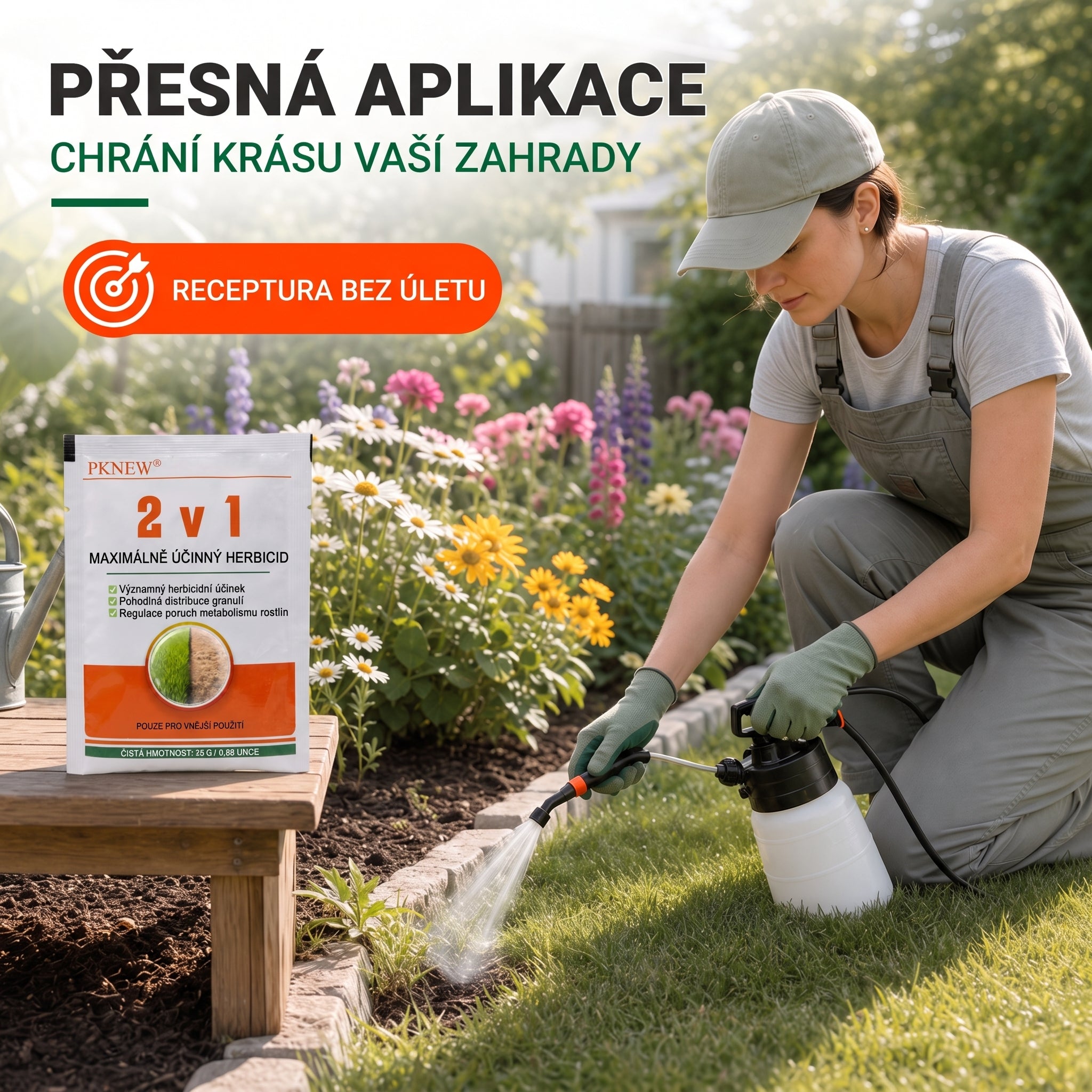 PKNEW® Granulovaný prípravok proti burine 2 v 1 Max Power 👑 – viditeľný účinok už za 6 hodín, ľahké rozmiešanie vo vode a cielené použitie na škáry, chodníky, ploty aj štrkové plochy 💎