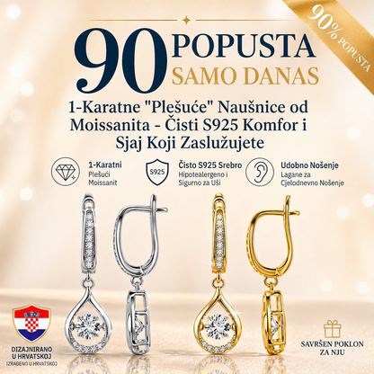 🔥🔥 POPUST 90 %✨: 1-karatne „plešuće“ moissanite naušnice – čista udobnost i sjaj S925 srebra koji zaslužujete 💎