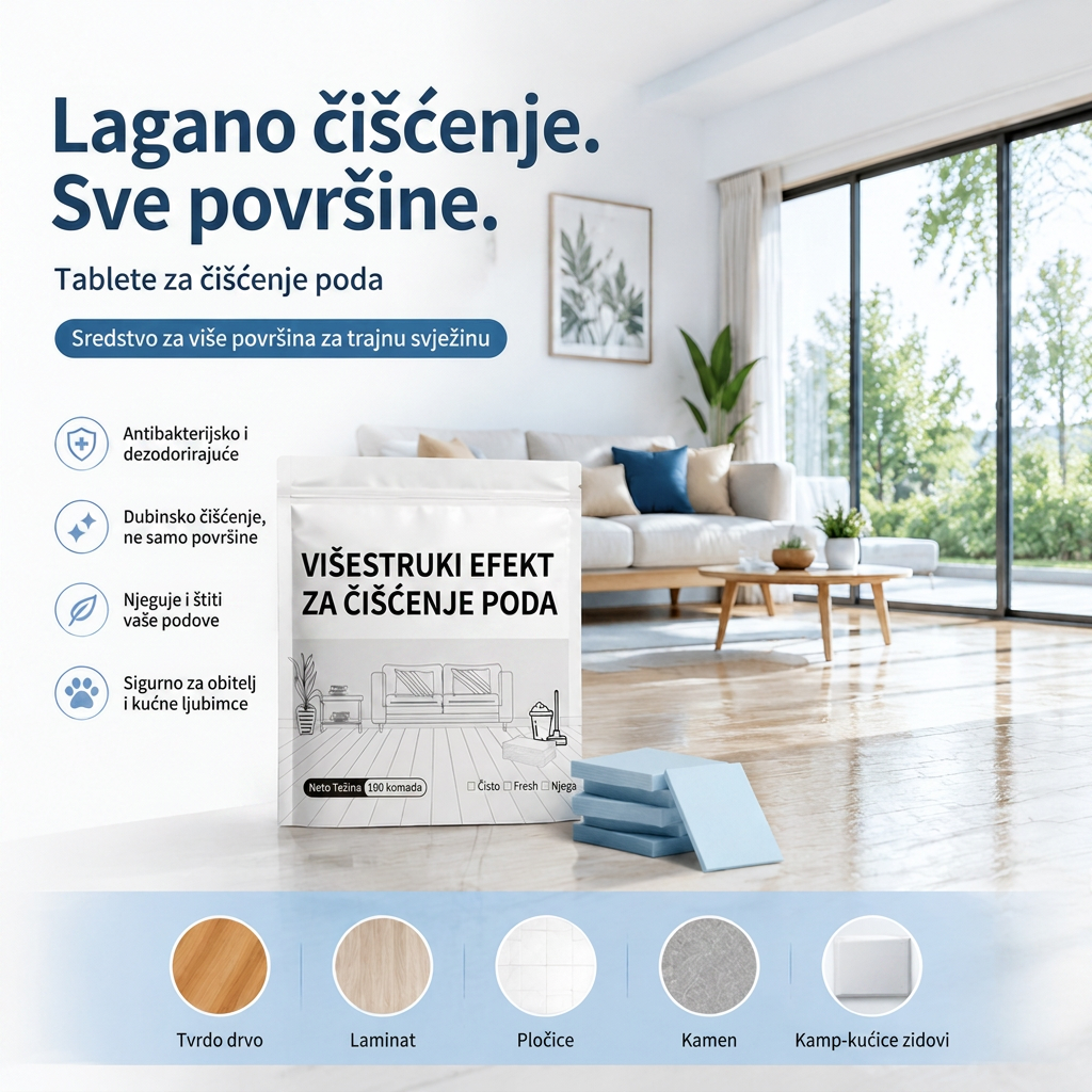 🔥🔥PKNEW®🫧 Tablete za podove✨ – Univerzalno sredstvo za čišćenje drva, laminata, pločica i zidova u kamp kućicama. S antibakterijskim djelovanjem.💧