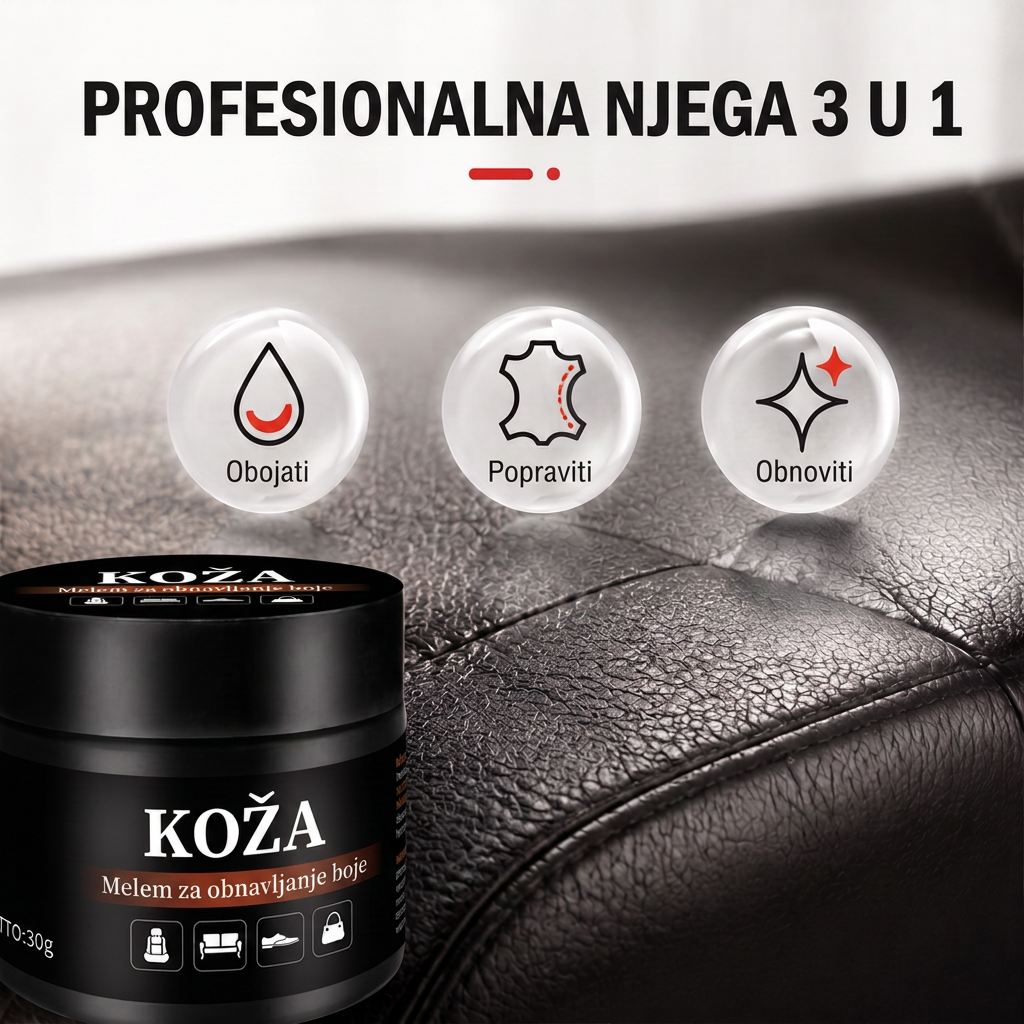 🎃 PKNEW® Intenzivni balzam za obnavljanje boje kože ✨ – Oživljava izblijedjeli izgled, ujednačava boju i pomaže pri prekrivanju ogrebotina na cipelama, sofama, torbicama i autosjedalicama 💕