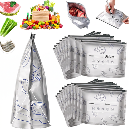 LIMITOVANÁ AKCIA: 70% ZĽAVA! 🍗 🥦 Opakovane použiteľné uzatvárateľné vrecká z hliníkovej fólie 💎