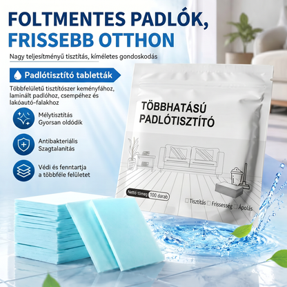 PKNEW® Padlótisztító Tabletták – Többfelületű tisztítószer keményfához, laminált padlóhoz, csempe- és lakóautó-falakhoz. Antibakteriális, szagtalanító és ápoló hatás 💎