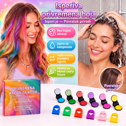 ✨ Posljednji dan -50% POPUSTA ✨ - Set 6 privremenih kreda za kosu s aplikatorom 💎