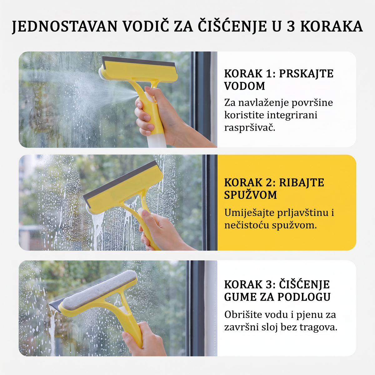 3 u 1 čistač prozora: Raspršivač + Četka + Brisač za dom i auto ✨🔥