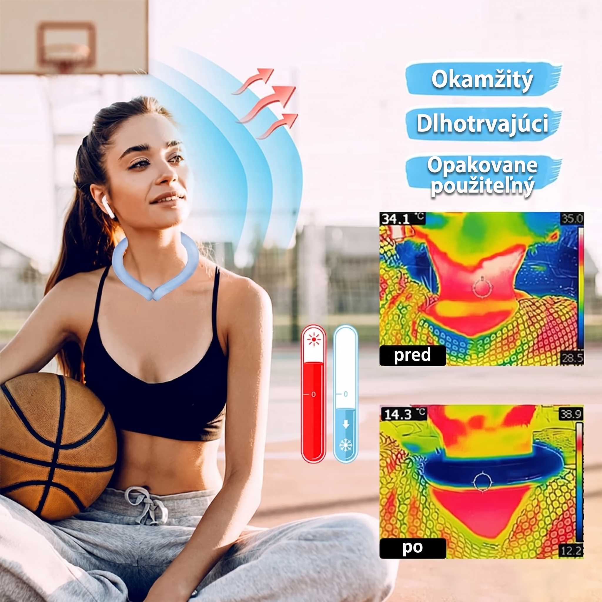PKNEW® Opakovane použiteľný chladiaci nákrčník 💧
