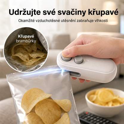 Vitalisys® Prijenosni punjivi aparat za zatvaranje vrećica – 2-u-1 USB-C mini rezač i brtvilo ✨