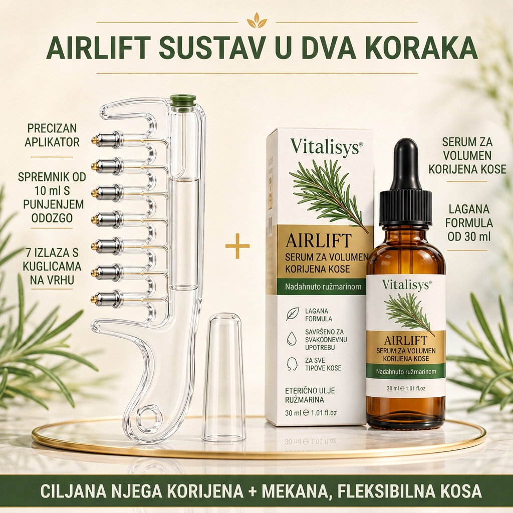 🌈🌈Vitalisys® AirLift Duo – Precizan češalj za volumen korijena i lagani serum za kosu 👸🌟