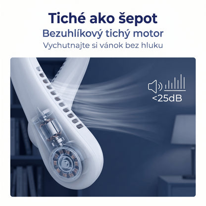 🔥🔥 PKNEW® Prenosný ventilátor na krk, nositeľný osobný ventilátor bez lopatiek, chladenie bez rúk do exteriéru a kancelárie