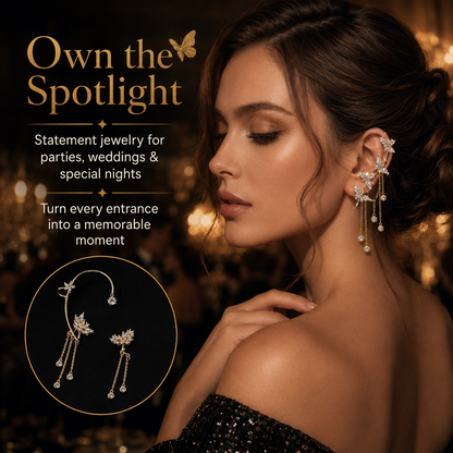 Premium Butterfly Ear Cuff🦋 —  Hypoallergenic, Nickel-Free & Lead-Free | Comfortable Clip-On Design for Sensitive Ears💎