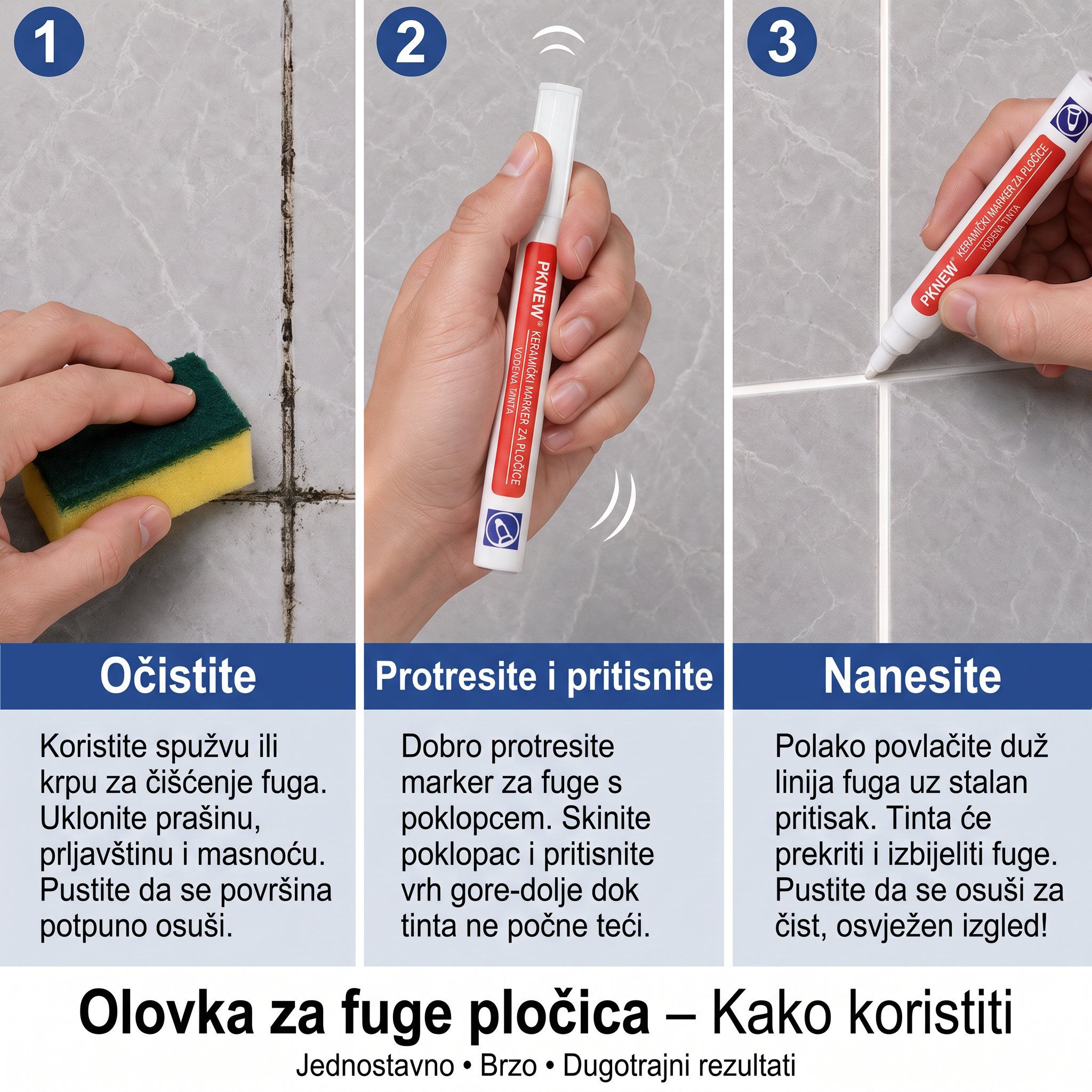 🔥🔥PKNEW® Vodootporni marker / kist protiv plijesni za keramičke pločice! 🖌️