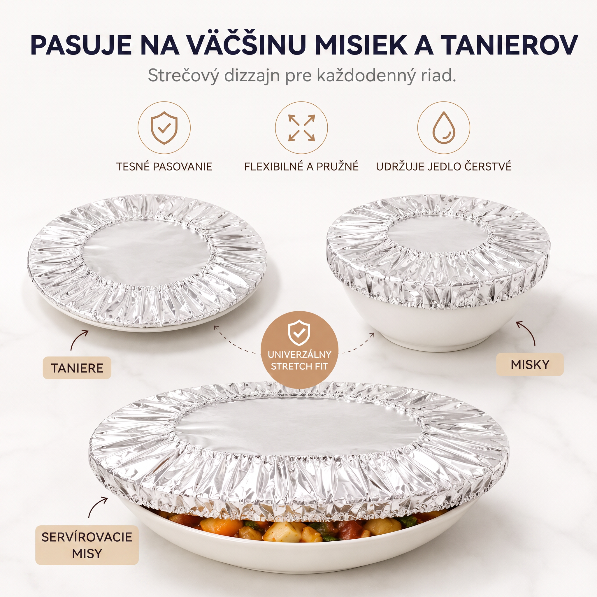 PKNEW® Skladací kryt na potraviny z hliníkovej fólie | Udrží jedlo teplé, čerstvé a chránené pred ovocnými muškami 💎