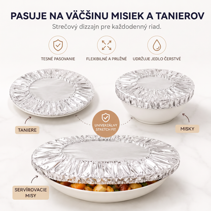 PKNEW® Skladací kryt na potraviny z hliníkovej fólie | Udrží jedlo teplé, čerstvé a chránené pred ovocnými muškami 💎