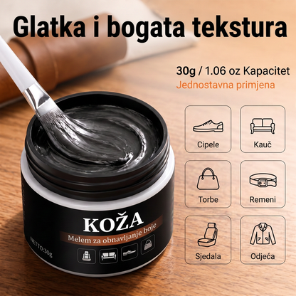 🎃 PKNEW® Intenzivni balzam za obnavljanje boje kože ✨ – Oživljava izblijedjeli izgled, ujednačava boju i pomaže pri prekrivanju ogrebotina na cipelama, sofama, torbicama i autosjedalicama 💕