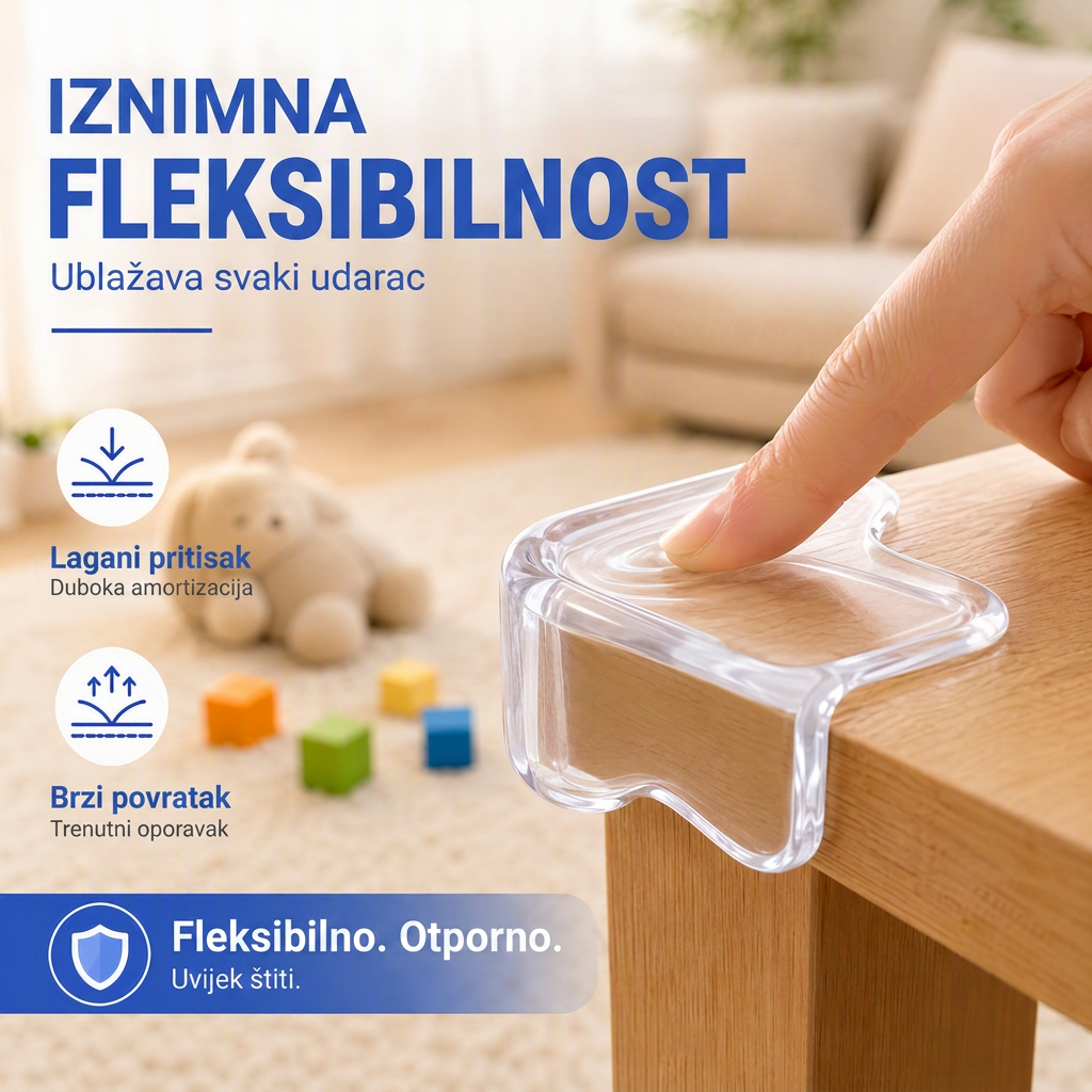 🔥🔥Prozirni štitnici kutova za djecu💥 – Otporni na udarce i gotovo nevidljivi👶