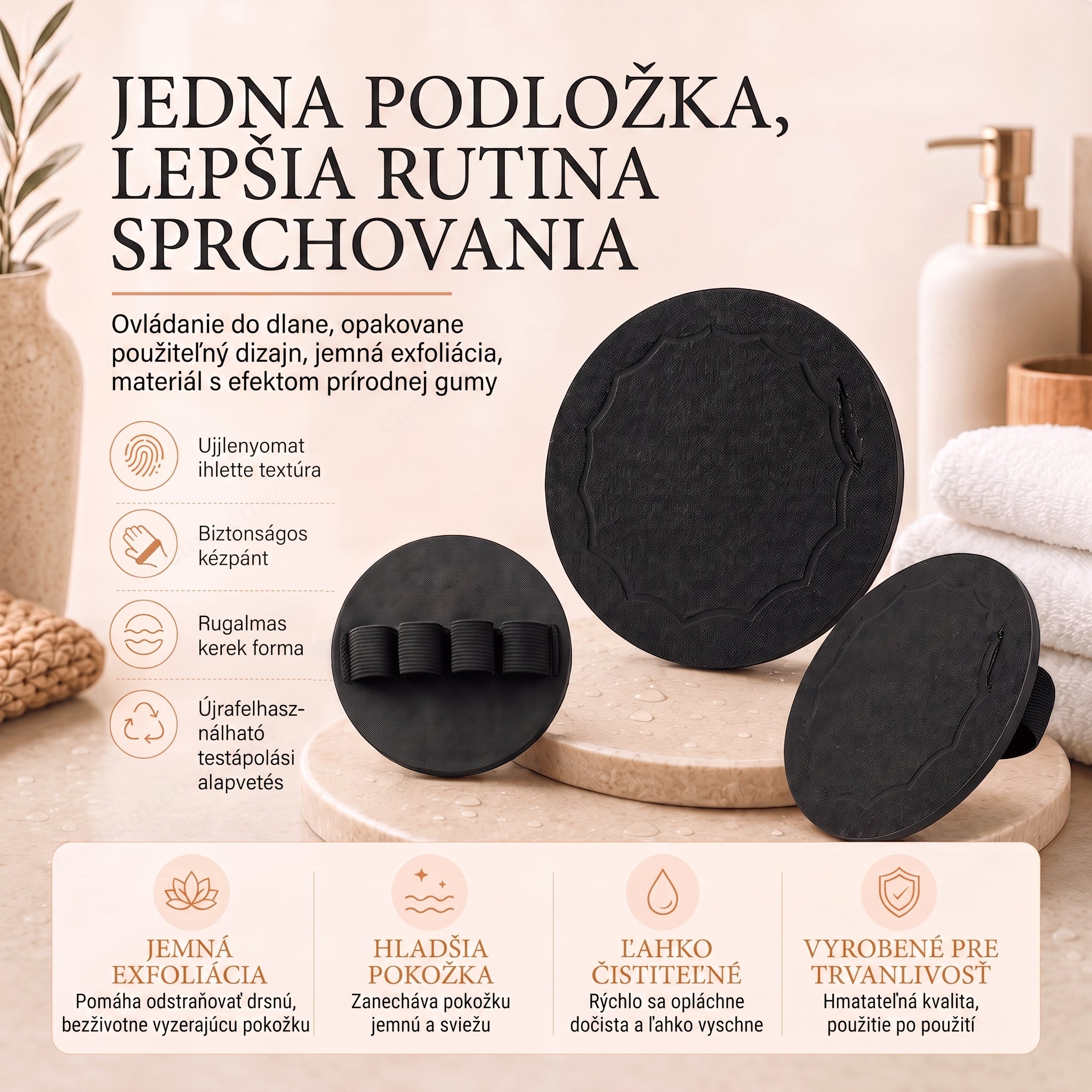 🔥🔥🚿 Hĺbkovo čistiace exfoliačné telové žinky – Jemný odstraňovač odumretej kože & SPA kúpeľňová špongia 💎