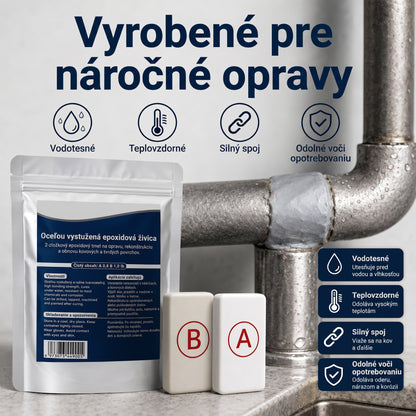 🏠 Ocelou vystužený epoxidový opravný tmel
