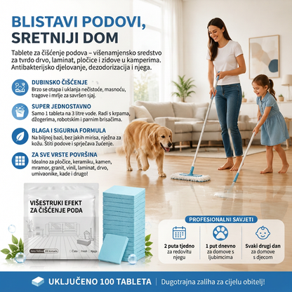 🔥🔥PKNEW®🫧 Tablete za podove✨ – Univerzalno sredstvo za čišćenje drva, laminata, pločica i zidova u kamp kućicama. S antibakterijskim djelovanjem.💧