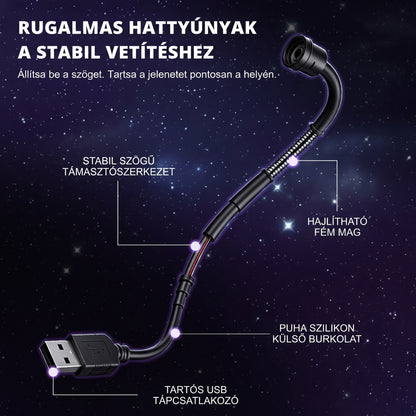 PKNEW® 🦄 ÚJGENERÁCIÓS SMART HD PROJEKTOR – Dinamikus 5D Holografikus Éjszakai Fényvetítő 💎