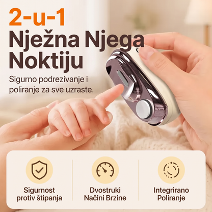 👑👑Vremenski ograničena ponuda⏰Pametni električni trimer i polirač za nokte 2 u 1 za sve uzraste 👨‍👩‍👧‍👦 – Njega noktiju bez oštrica, bez krvi i bez stresa! 💅