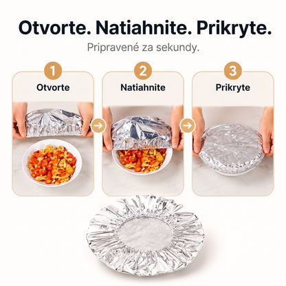PKNEW® Skladací kryt na potraviny z hliníkovej fólie | Udrží jedlo teplé, čerstvé a chránené pred ovocnými muškami 💎
