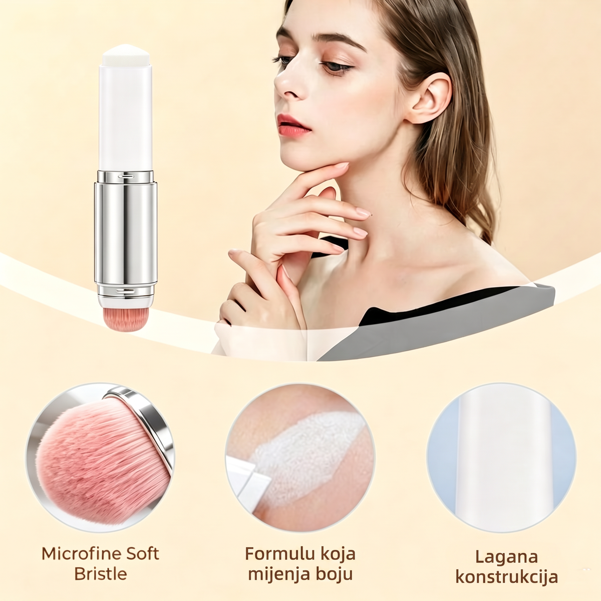 🌈🌈 [𝐒𝐋𝐔Ž𝐁𝐄𝐍𝐈 𝐏𝐑𝐎𝐈𝐙𝐕𝐎𝐃] Vitalisys® Prekrivni Make-up Stick / Odvojiva Četkica – Korejski puder u sticku koji se prilagođava tonu kože s kapsulama kolagena