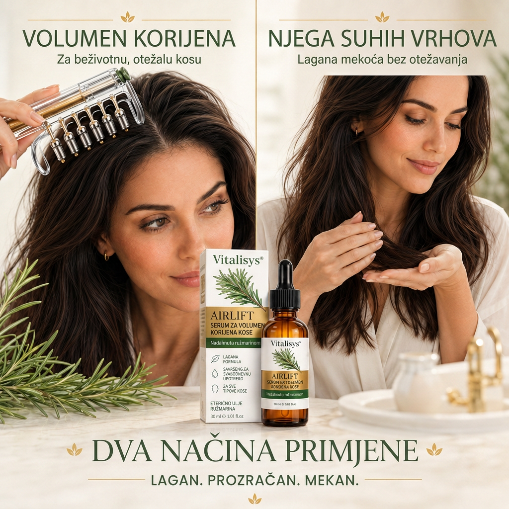 🌈🌈Vitalisys® AirLift Duo – Precizan češalj za volumen korijena i lagani serum za kosu 👸🌟