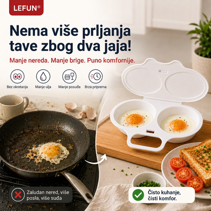 💎💎LEFUN® Brzi kalup za doručak za mikrovalnu pećnicu – 2 pretinca, 2 okusa, beskrajne mogućnosti 🍳💥