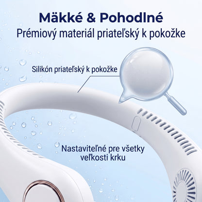 🔥🔥 PKNEW® Prenosný ventilátor na krk, nositeľný osobný ventilátor bez lopatiek, chladenie bez rúk do exteriéru a kancelárie