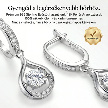 MA 90% KEDVEZMÉNY: 1 karátos „Táncoló” Moissanite fülbevaló – Tiszta S925 kényelem és csillogás, amit megérdemelsz! 💖