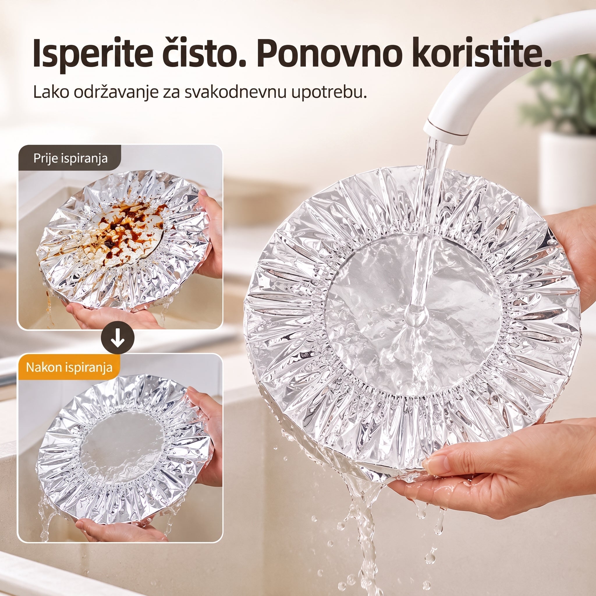 🔥🔥 PKNEW® Sklopivi poklopac za hranu od aluminijske folije | Održava hranu toplom, svježom i zaštićenom od vinskih mušica 💖