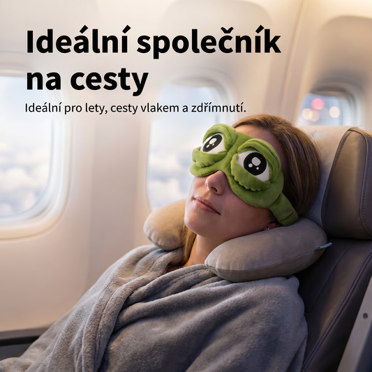 🔥 Zadnji dan – 49% popusta 🎁 2026 3D maska za spavanje u obliku žabe 🐸 Mekana i udobna