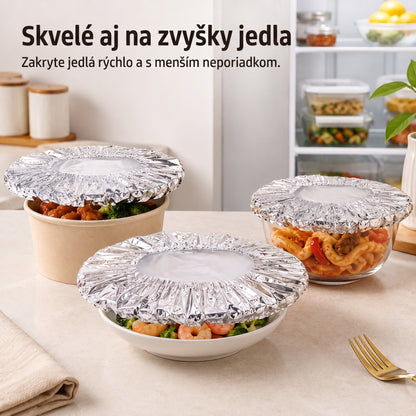 PKNEW® Skladací kryt na potraviny z hliníkovej fólie | Udrží jedlo teplé, čerstvé a chránené pred ovocnými muškami 💎