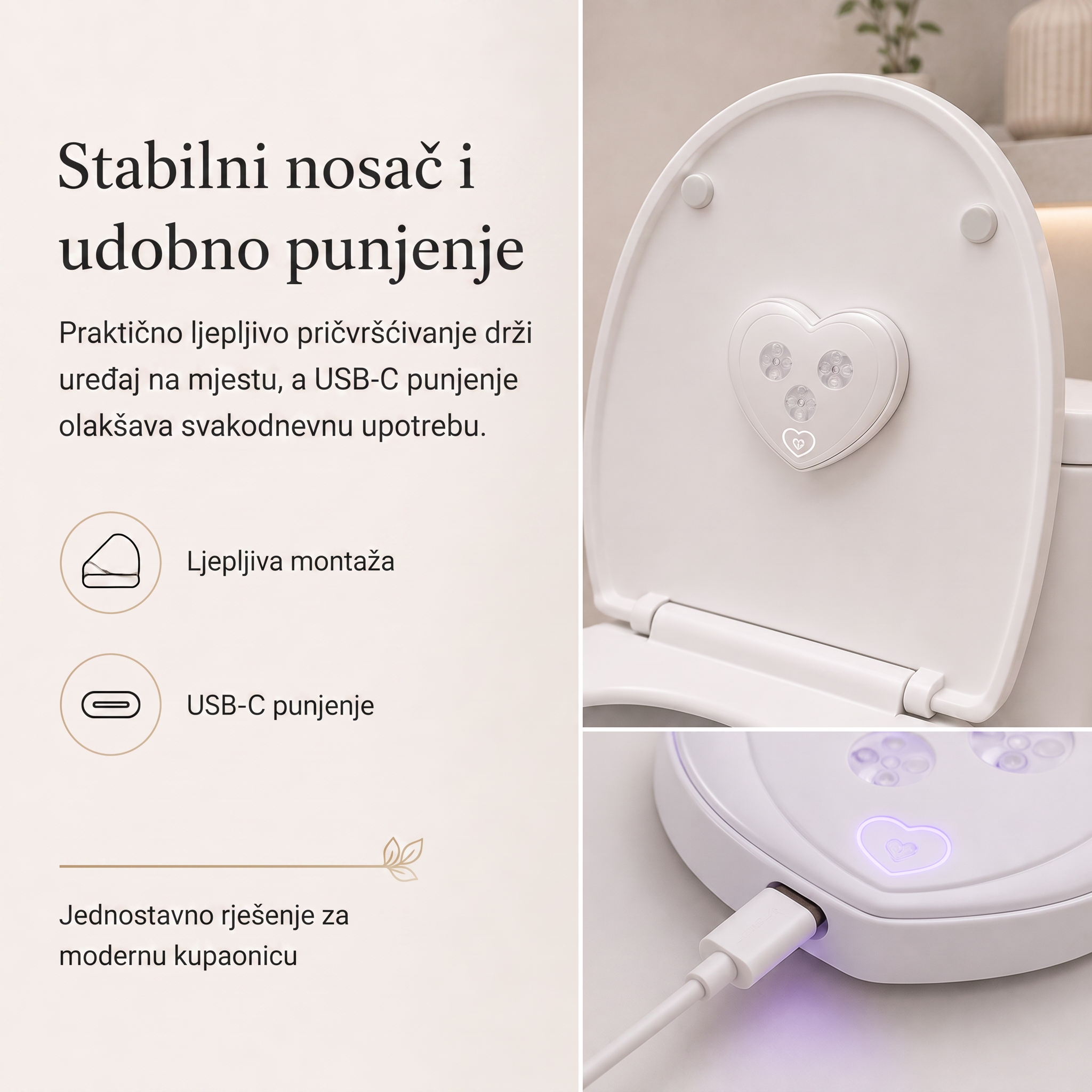 LEFUN® Pametno UVC svjetlo za WC 🚽 – automatski senzor, beskontaktni rad i USB-C punjenje 💎