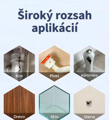 🏠 Ocelou vystužený epoxidový opravný tmel