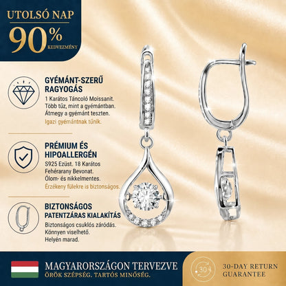 MA 90% KEDVEZMÉNY: 1 karátos „Táncoló” Moissanite fülbevaló – Tiszta S925 kényelem és csillogás, amit megérdemelsz! 💖