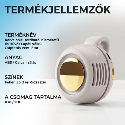 PKNEW® Hordozható Mini Lapátnélküli Csíptethető Ventilátor