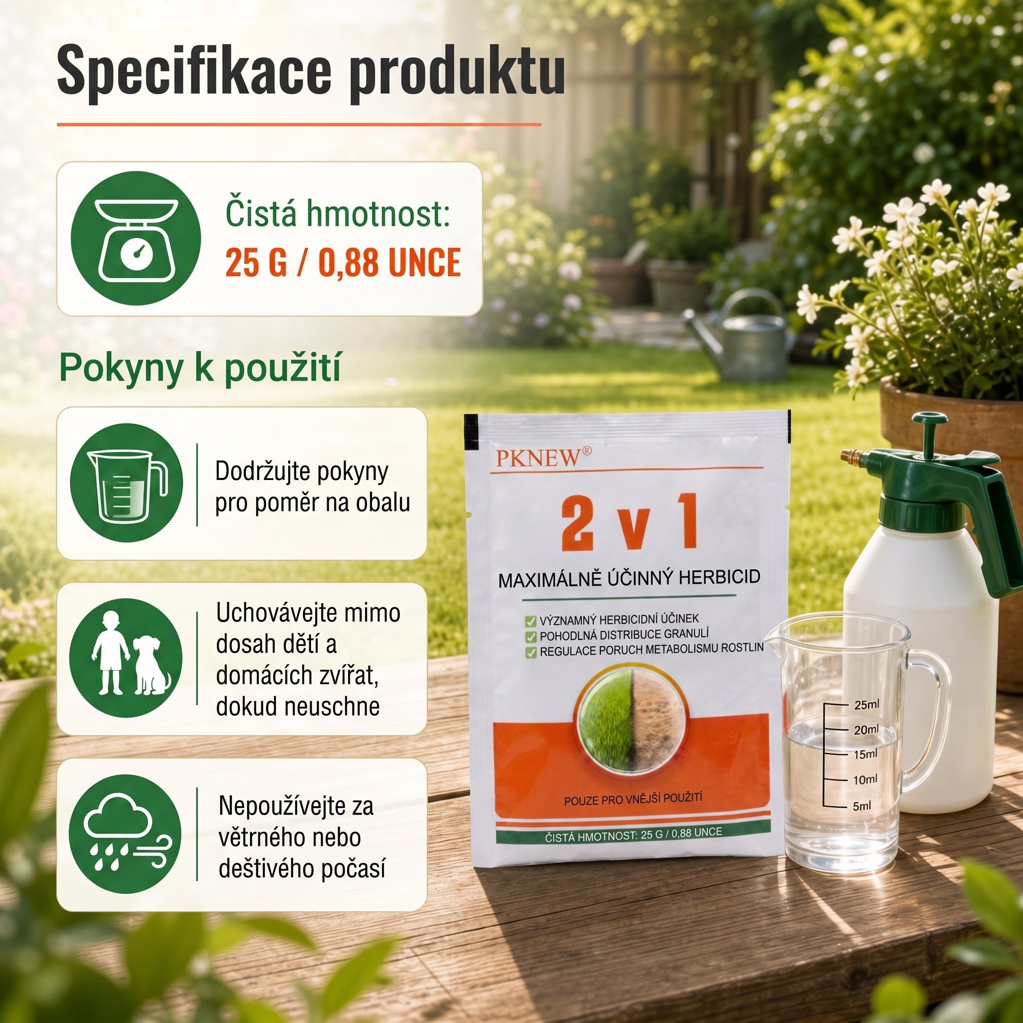 PKNEW® Granulovaný prípravok proti burine 2 v 1 Max Power 👑 – viditeľný účinok už za 6 hodín, ľahké rozmiešanie vo vode a cielené použitie na škáry, chodníky, ploty aj štrkové plochy 💎