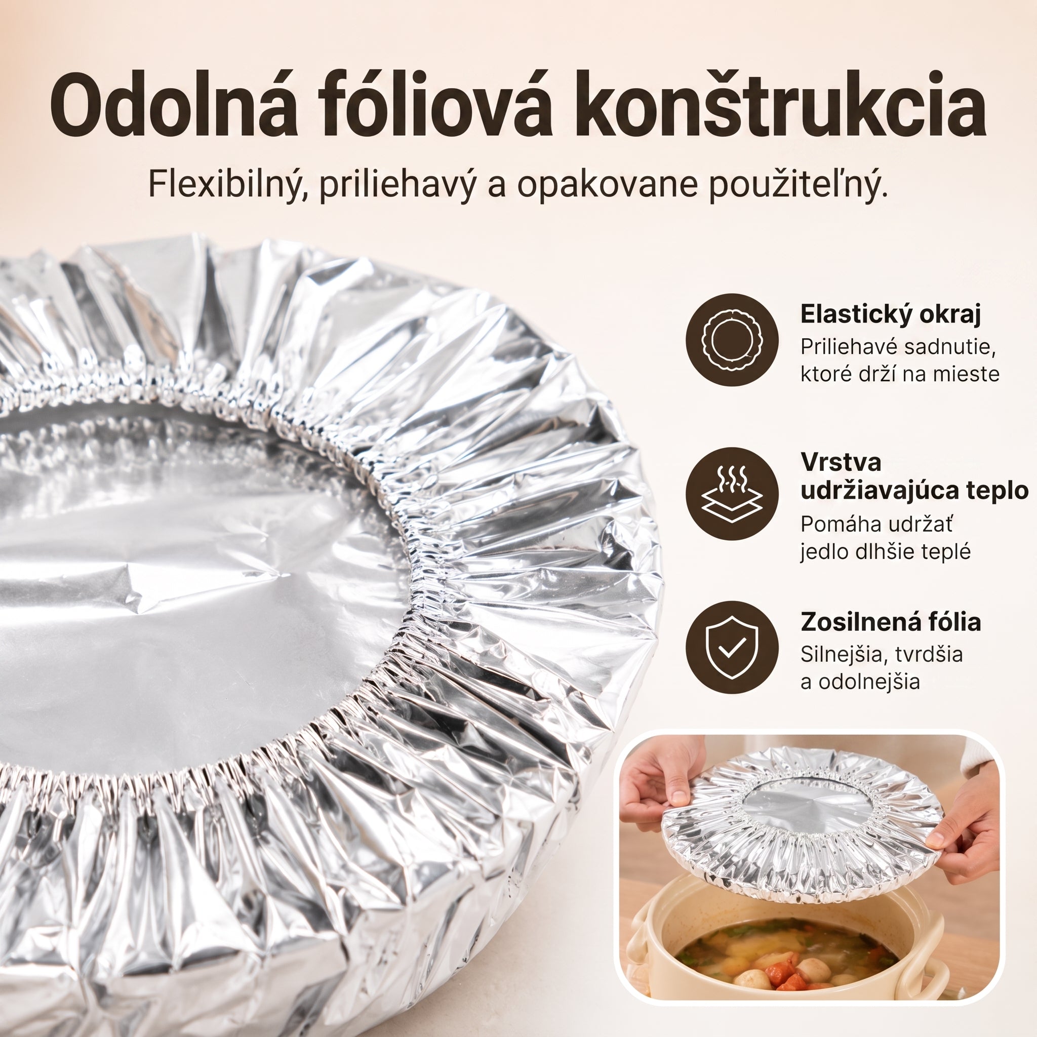 PKNEW® Skladací kryt na potraviny z hliníkovej fólie | Udrží jedlo teplé, čerstvé a chránené pred ovocnými muškami 💎