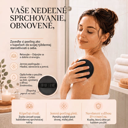 🔥🔥🚿 Hĺbkovo čistiace exfoliačné telové žinky – Jemný odstraňovač odumretej kože & SPA kúpeľňová špongia 💎