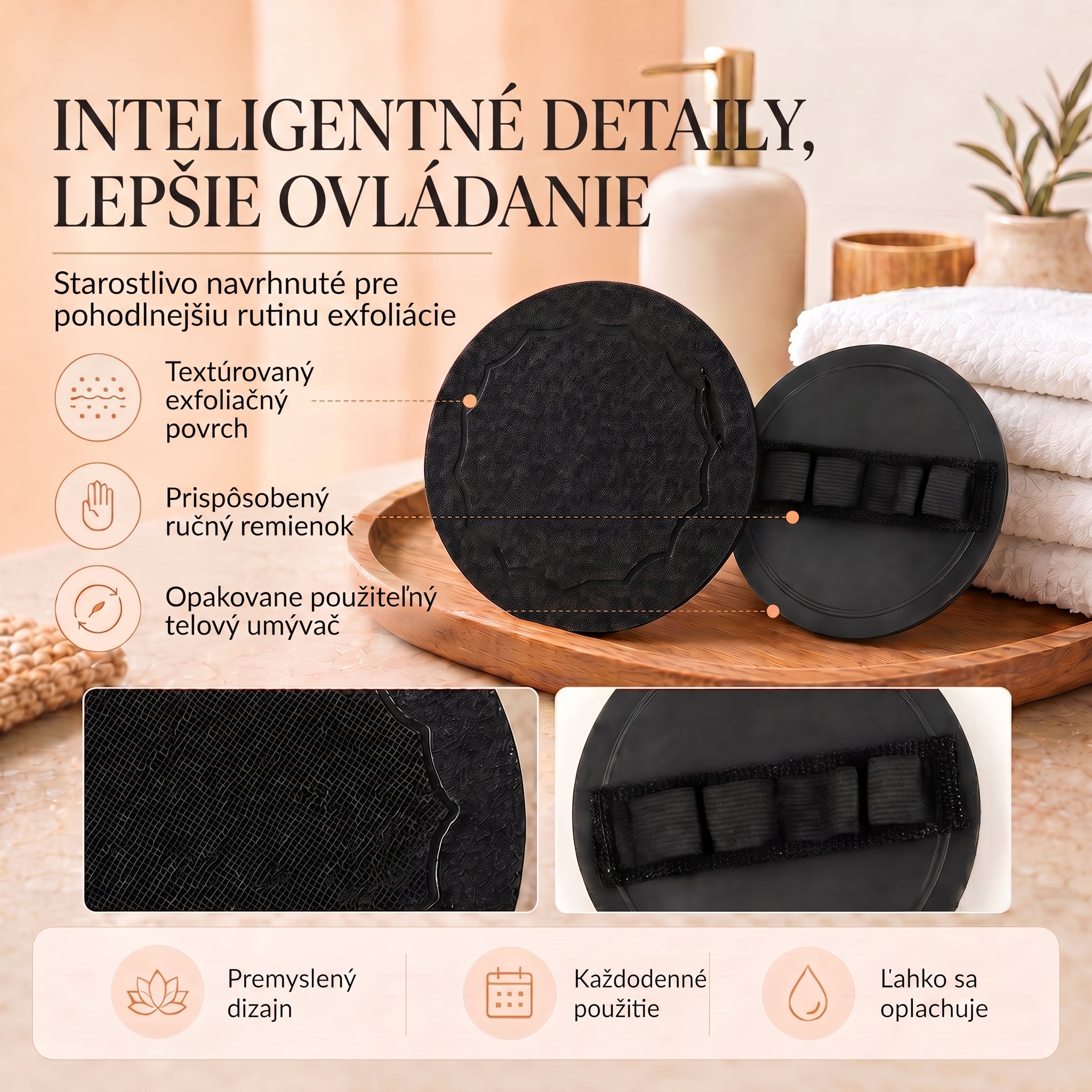 🔥🔥🚿 Hĺbkovo čistiace exfoliačné telové žinky – Jemný odstraňovač odumretej kože & SPA kúpeľňová špongia 💎