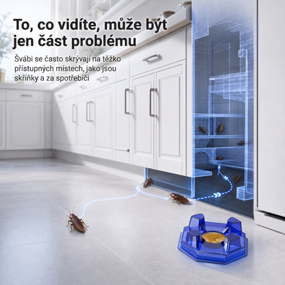 PKNEW® 🪳 Inteligentná nástrahová stanica proti švábom s reťazovým účinkom 🛡️ – zasiahne aj skryté ohniská, pomáha zlikvidovať celú kolóniu a chráni domácnosť až 2 roky 💎