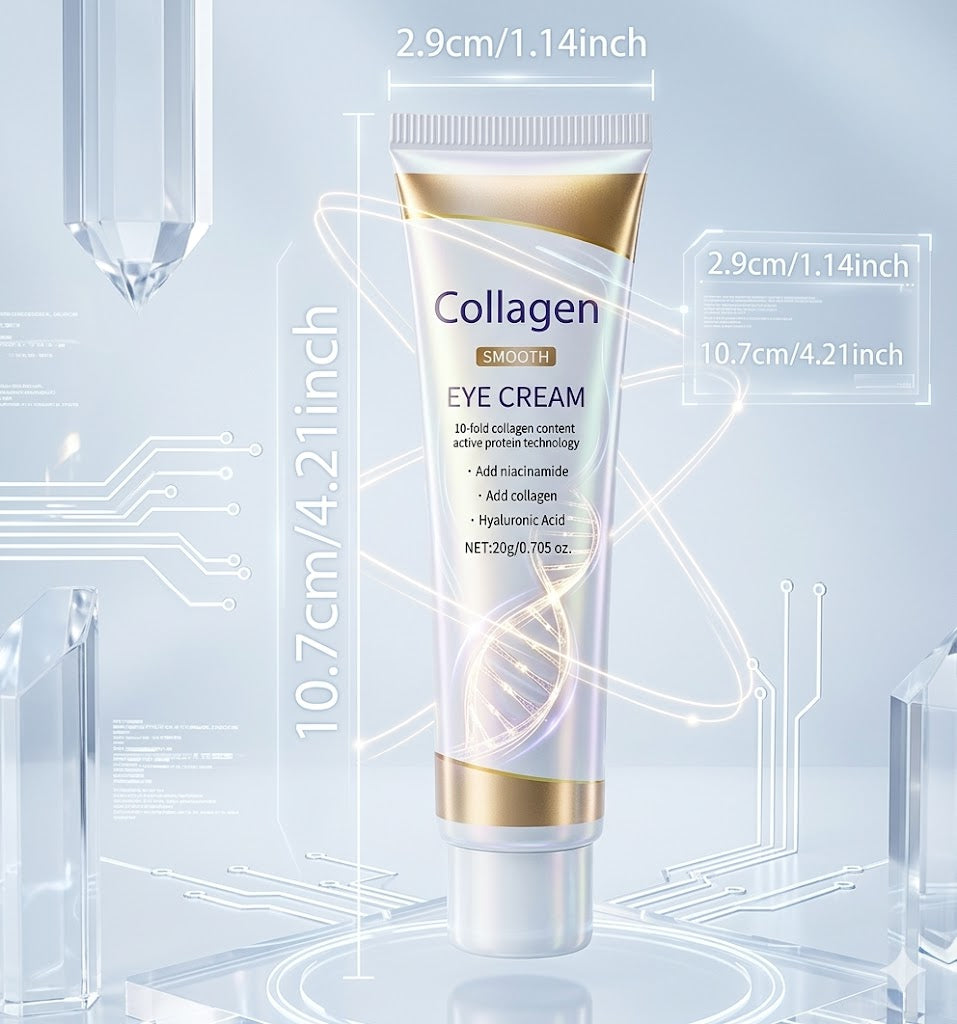 Advanced Collagen Eye Cream for Dark Circles & Puffiness – Firming & Anti-Wrinkle Under Eye Moisturizer for Revitalized Eyes