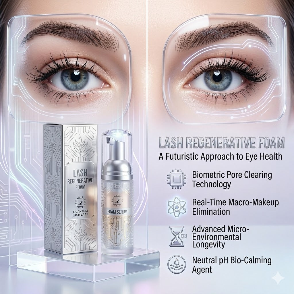 Deep Cleansing Eyelash Foam Shampoo: 100ml Lash Cleanser & Makeup Remover for Eyelid Extensions | Includes Wand & Brush