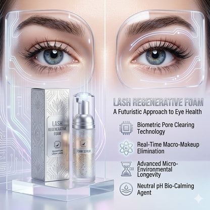 Deep Cleansing Eyelash Foam Shampoo: 100ml Lash Cleanser & Makeup Remover for Eyelid Extensions | Includes Wand & Brush