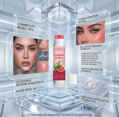 Intensive Ceramide Lip Balm for Dark Lips - Moisturizing & Melanin Lightening Lip Treatment for Dry Chapped Lips
