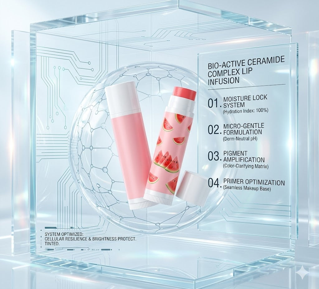 Intensive Ceramide Lip Balm for Dark Lips - Moisturizing & Melanin Lightening Lip Treatment for Dry Chapped Lips