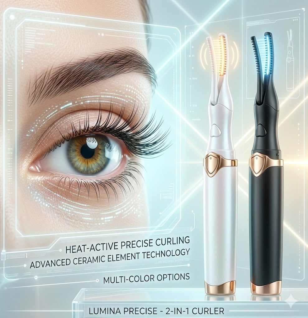 Natural Curling Heated Eyelash Curler for All Lash Types - 3 Temperature Control & Rechargable