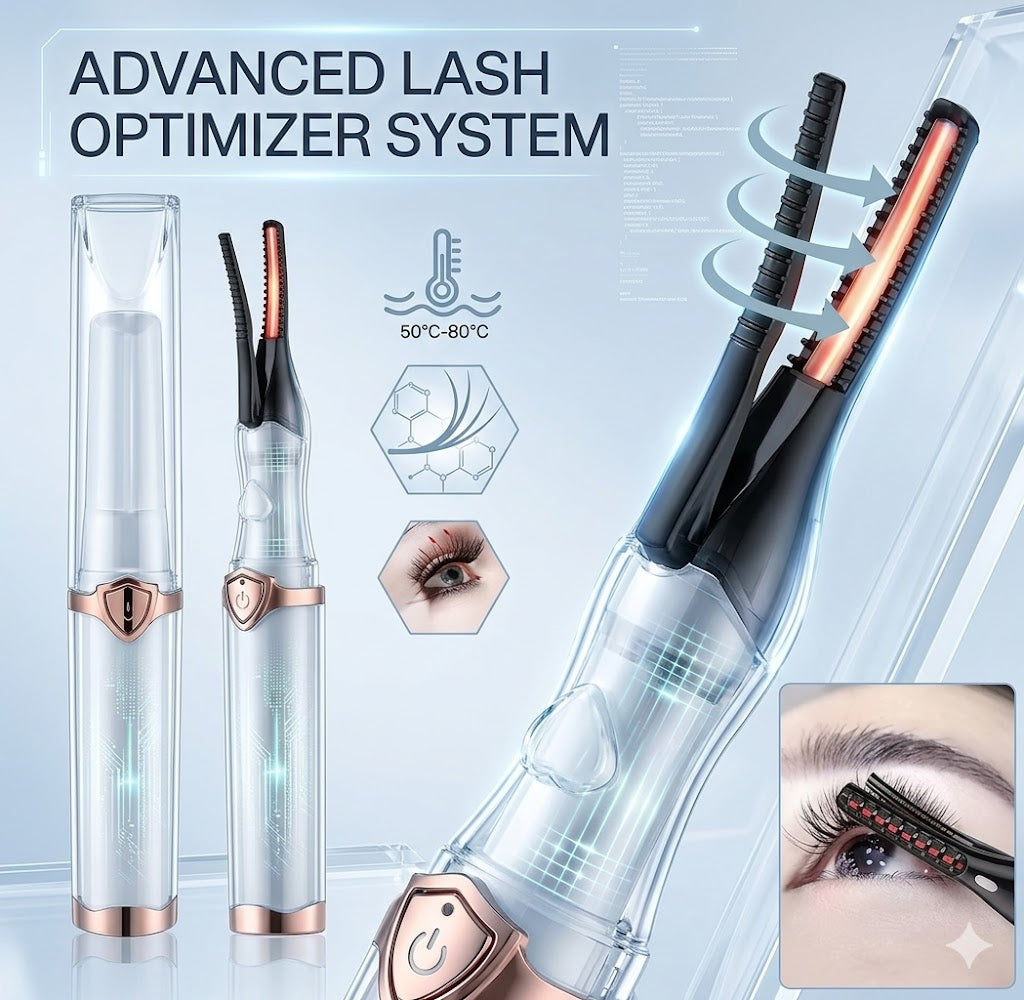 Natural Curling Heated Eyelash Curler for All Lash Types - 3 Temperature Control & Rechargable
